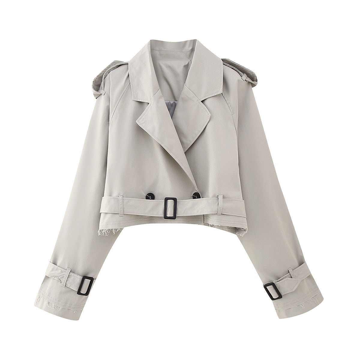 Women’s Short Trench Jacket with Belt