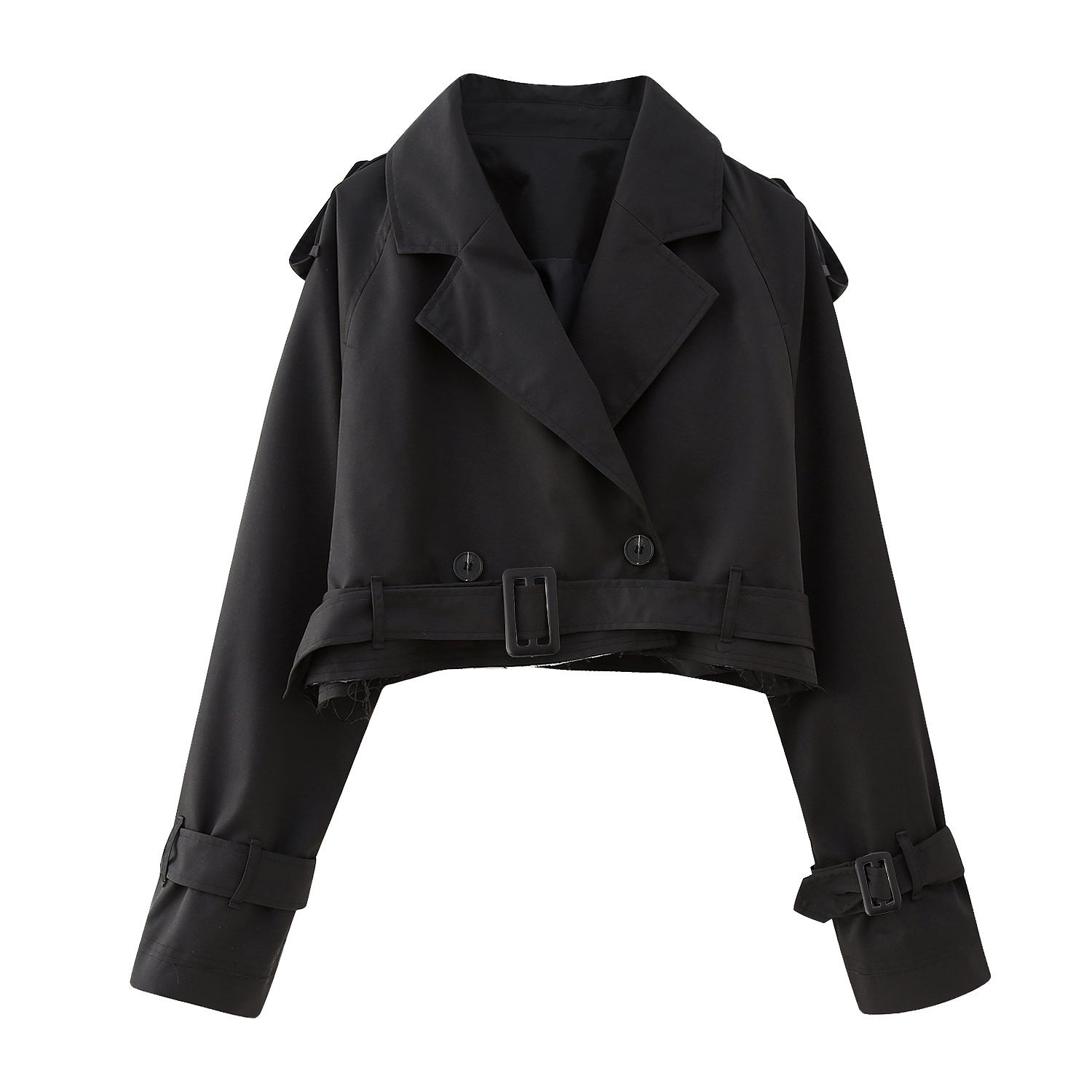 Women’s Short Trench Jacket with Belt