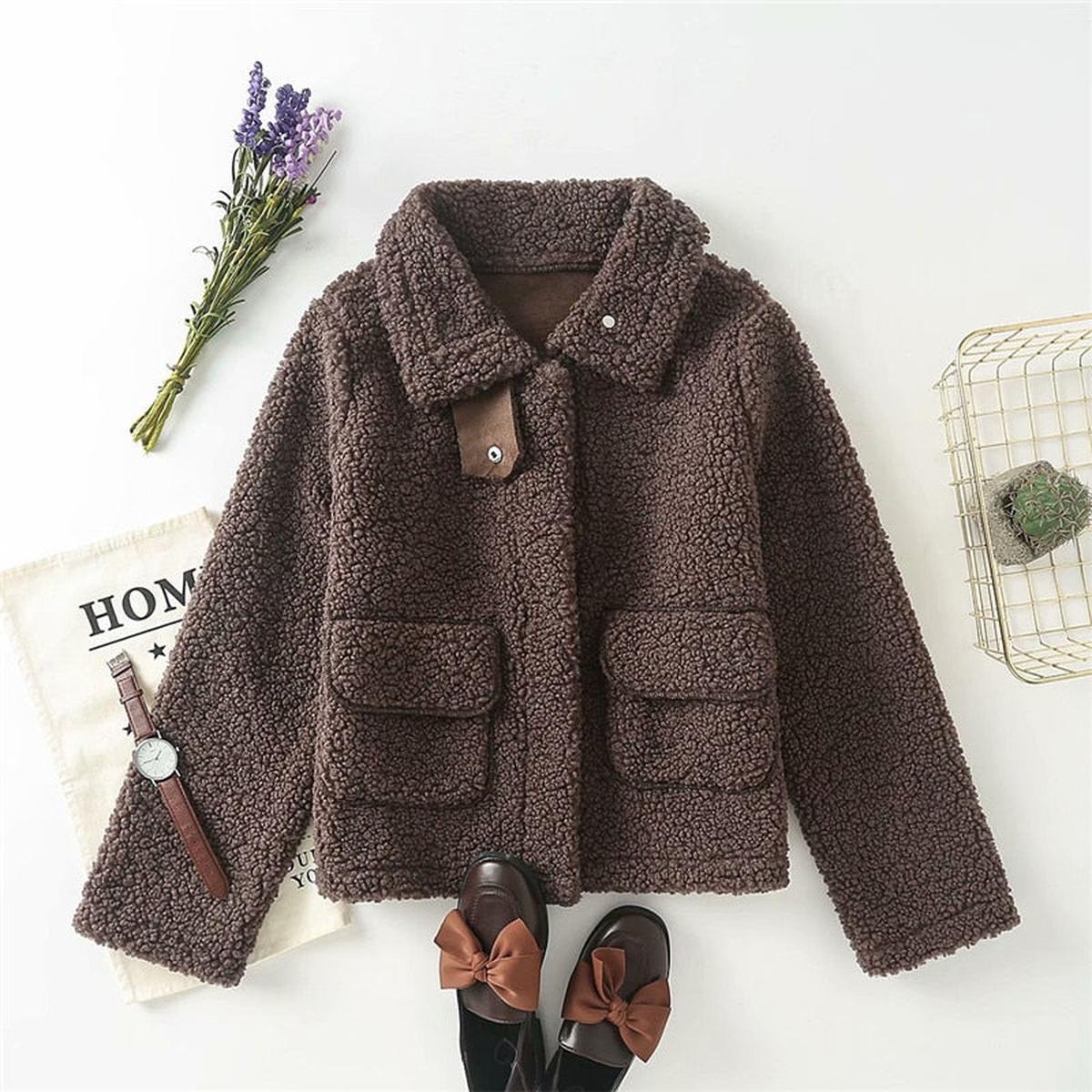 Women’s Teddy Jacket with Front Pockets