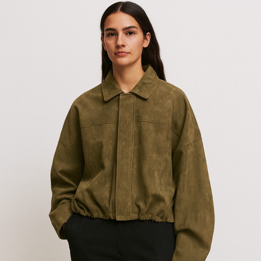 Women’s Trench Coat With Belted Waist And Lapel Collar