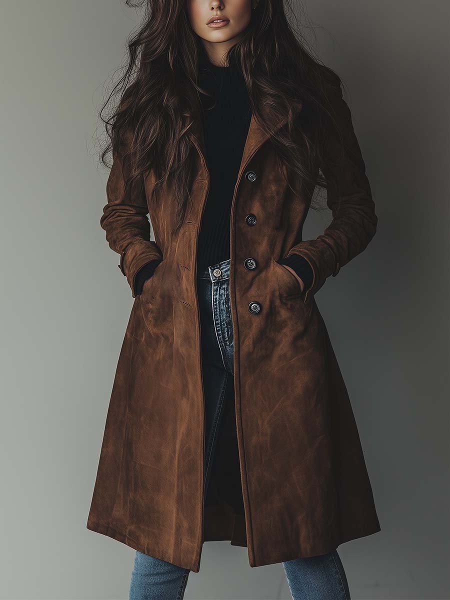 Women’s Trench Coat With Belted Waist