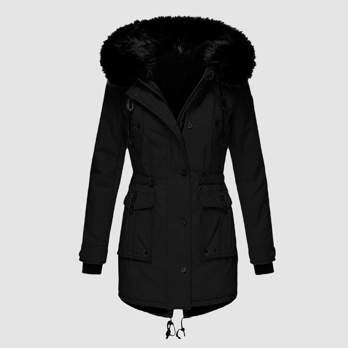 Women’s Winter Coat With Faux Fur Hood