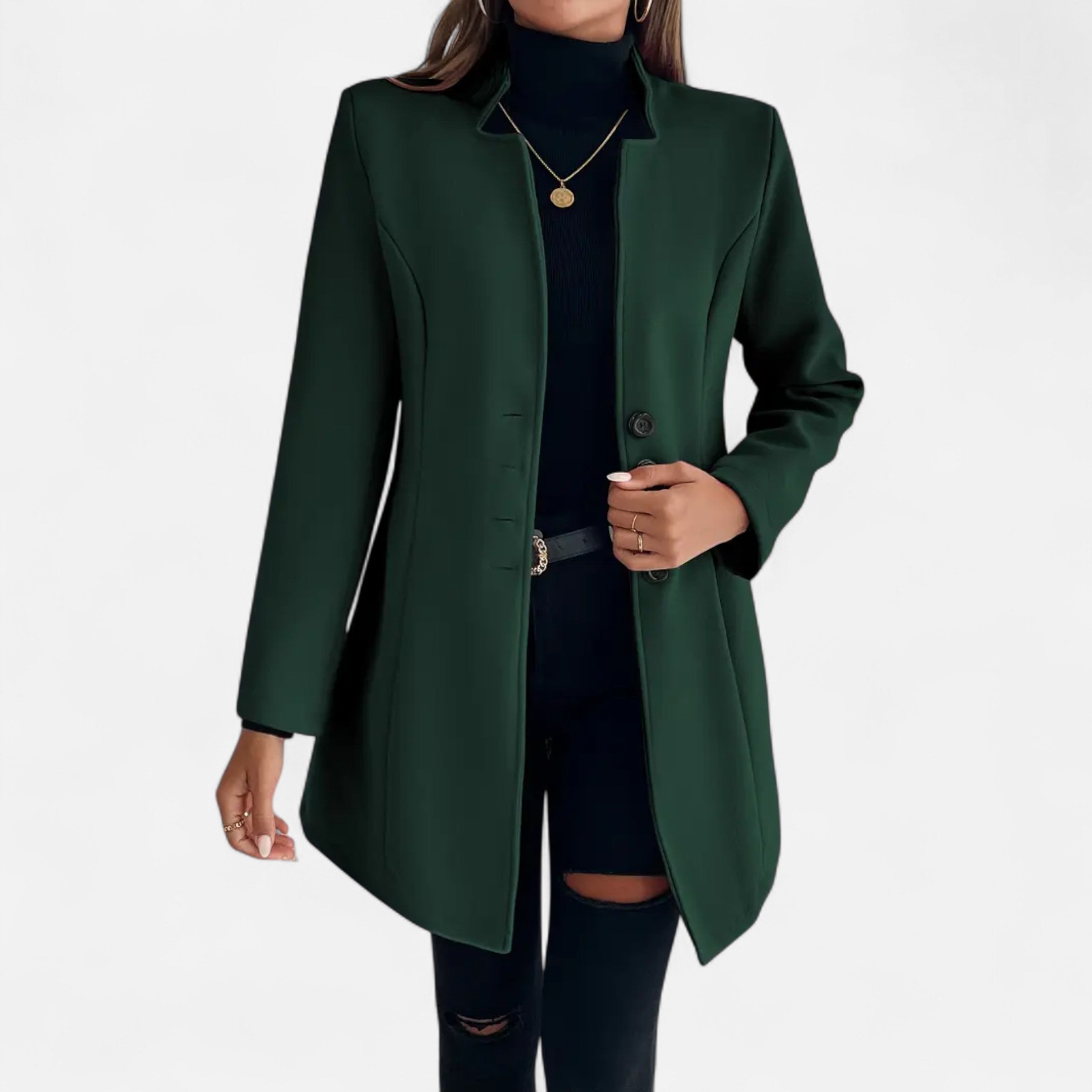 Dorevelle | Women’s Long Coat – Refined Raglan Sleeve Design 1