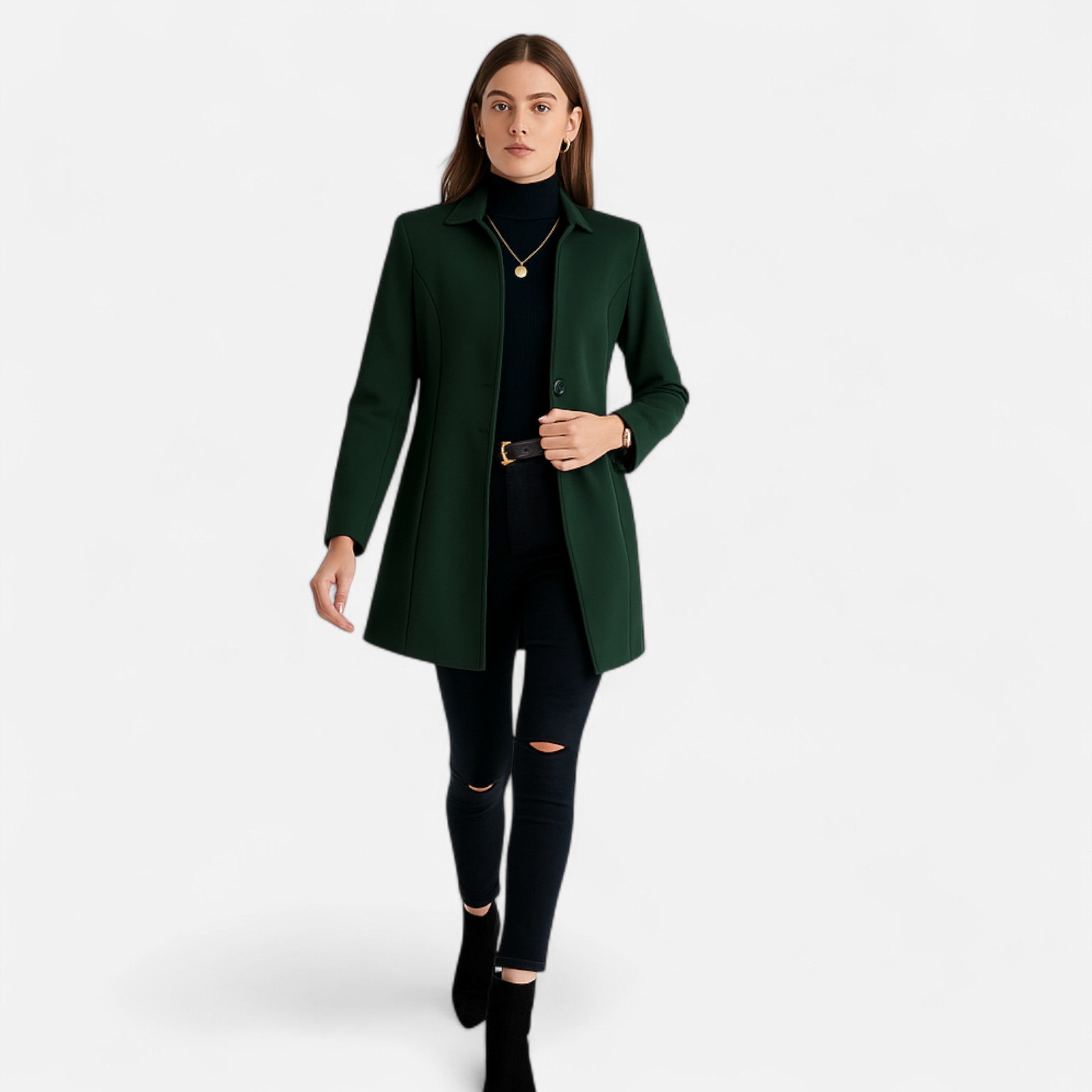Dorevelle | Women’s Long Coat – Refined Raglan Sleeve Design 2