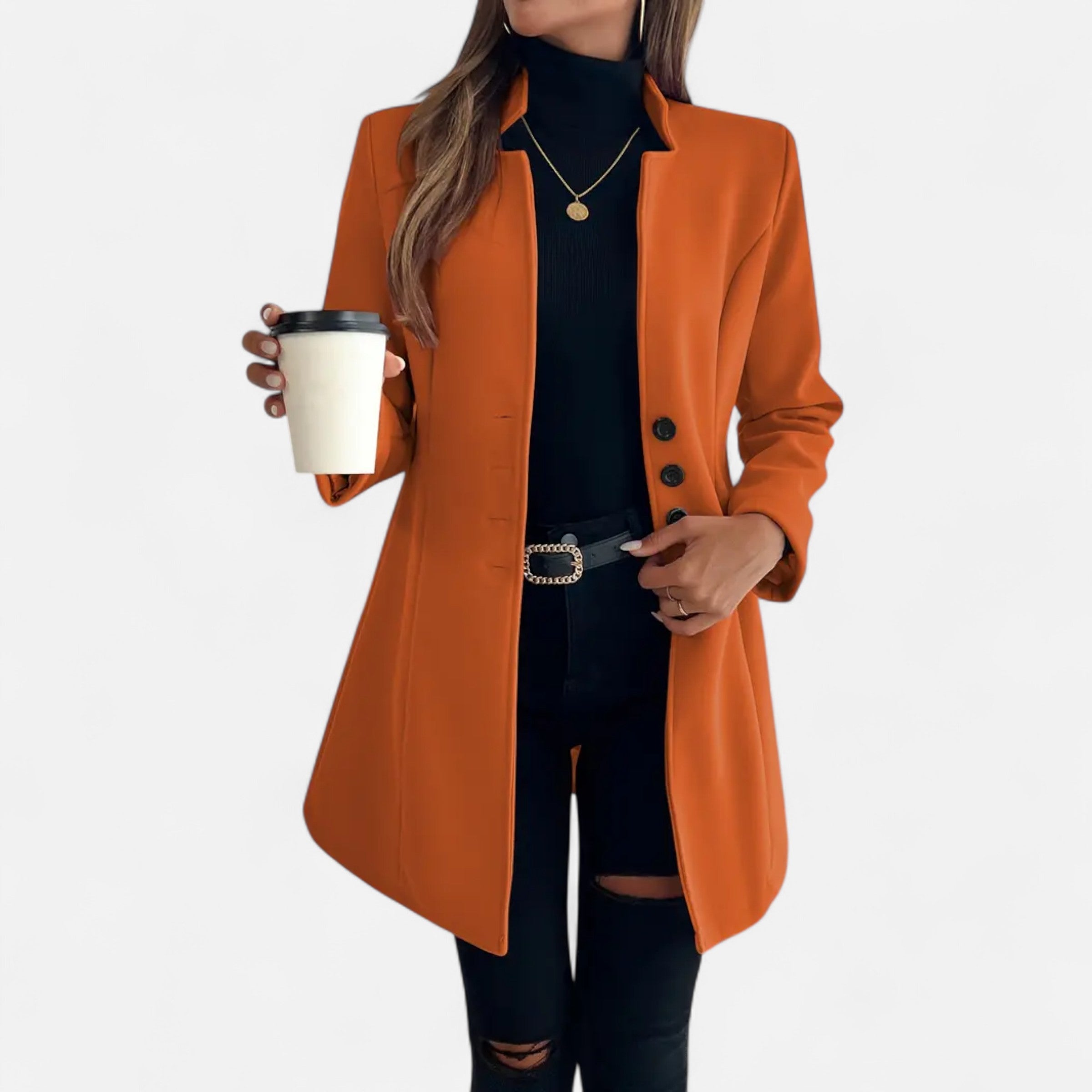 Dorevelle | Women’s Long Coat – Refined Raglan Sleeve Design 8