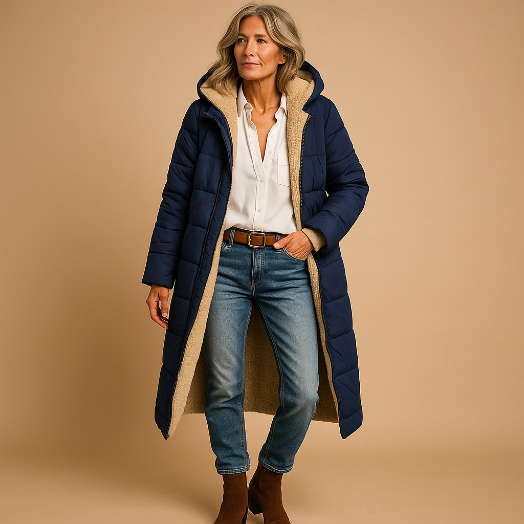 Women’s Long Padded Coat – Quilted Design & Winter Warmth 4
