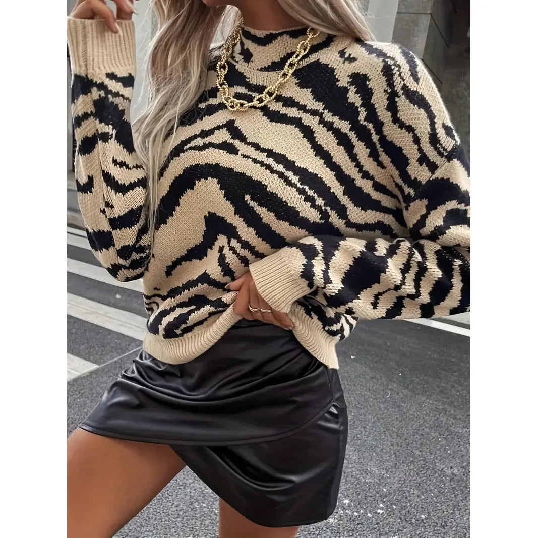 Women’s Zebra Print Sweater