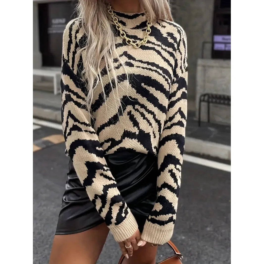Women’s Zebra Print Sweater
