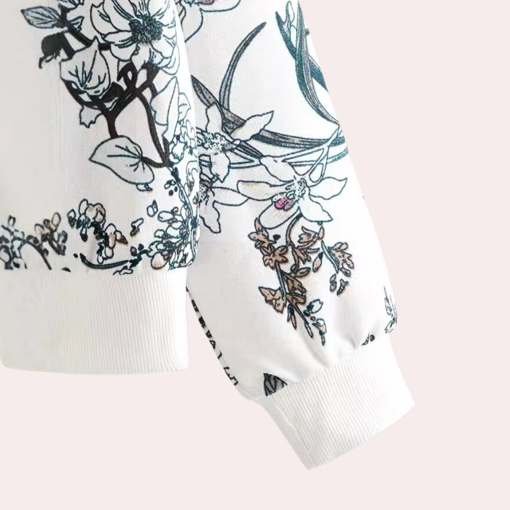 Doris - Modern floral jumper for women