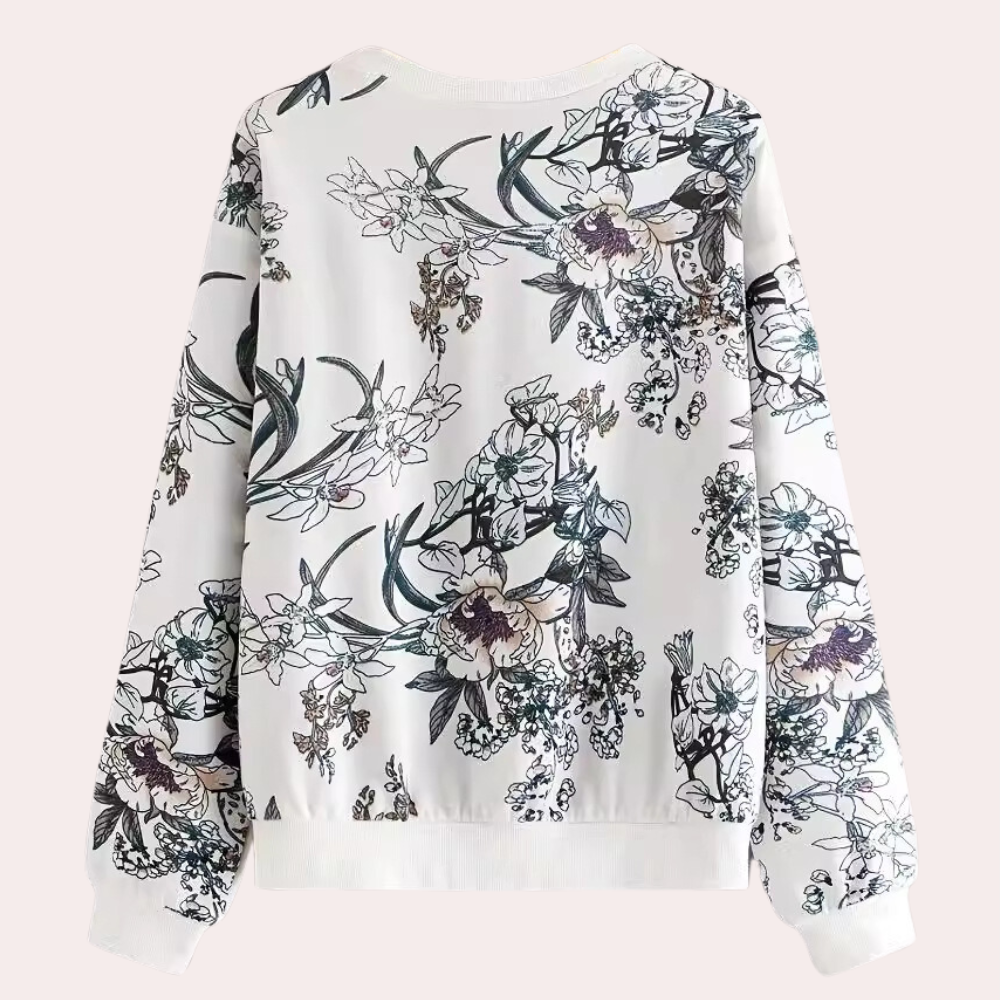 Doris - Modern floral jumper for women