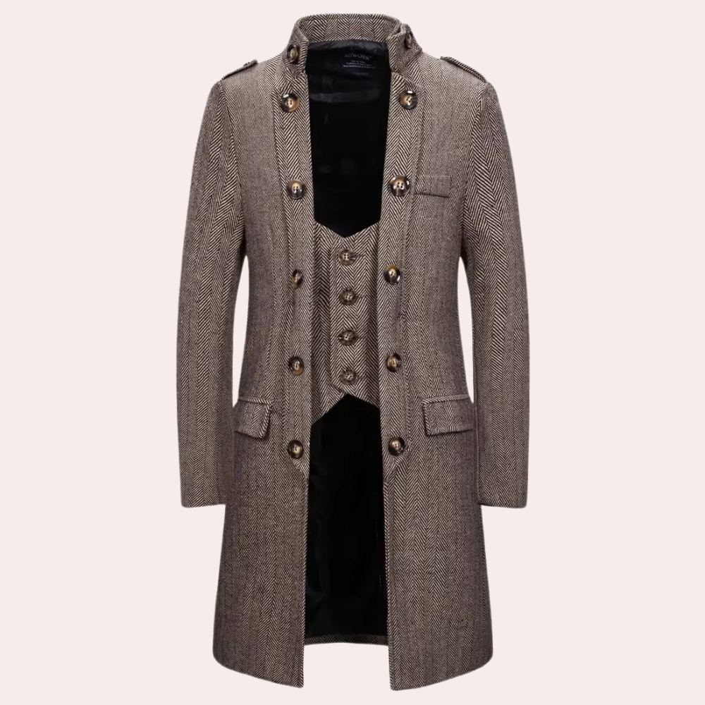 Johnny - Elegant medium-length coat for men