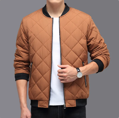 Max - Cotton Coat with Rombic Seams