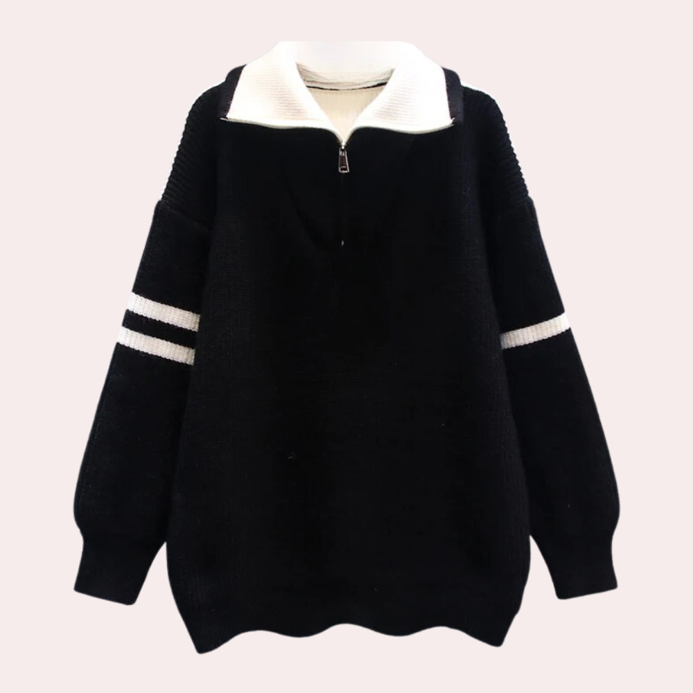 Aurore - Sweater with collar for women