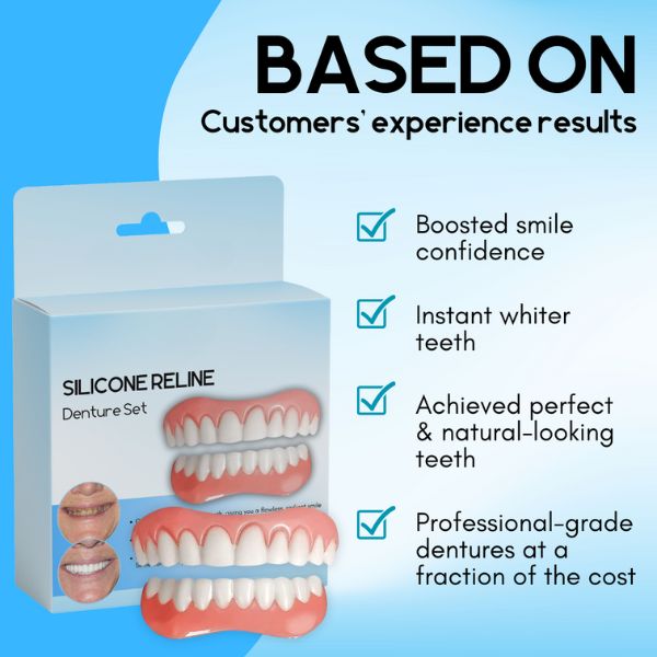 Silicone Reline Denture Set™ - Give your smile a new shine