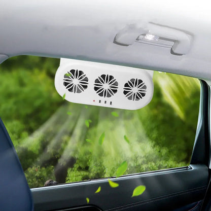 Solar Powered Car Fan™ - Solar Breeze Anytime!