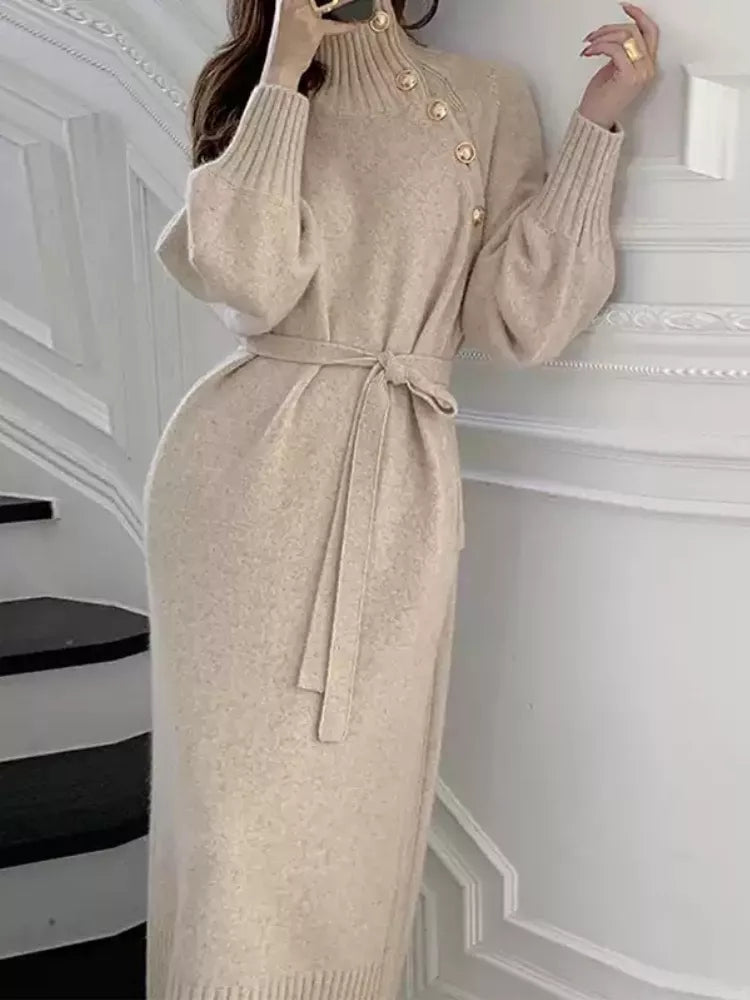 Katerina - Elegant turtleneck dress