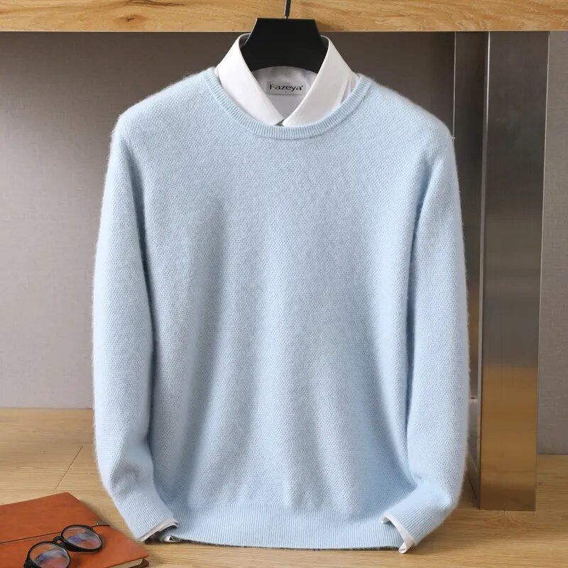 Women’s Round-Neck Sweater with Ribbed Hem