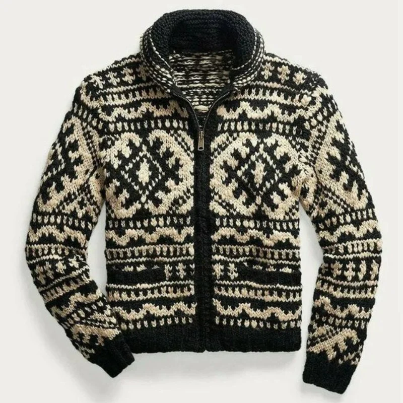 Women’s Knitted Cardigan with Classic Pattern