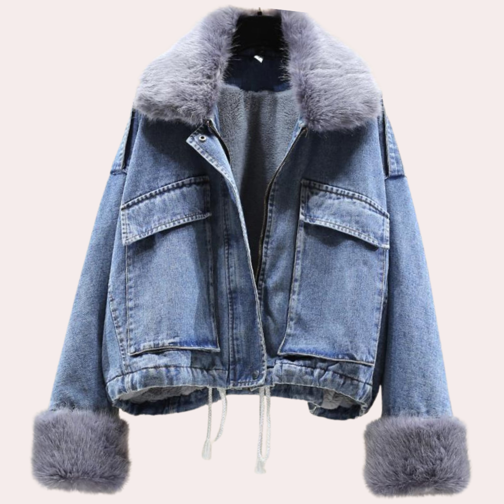 Angelica - Women's Modern Winter Denim Jacket