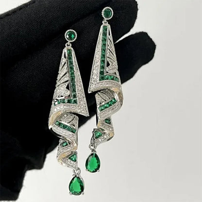 Silvique™ - Silver vintage earrings with gemstones