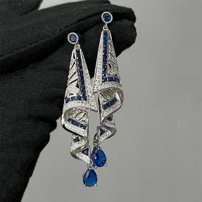 Silvique™ - Silver vintage earrings with gemstones