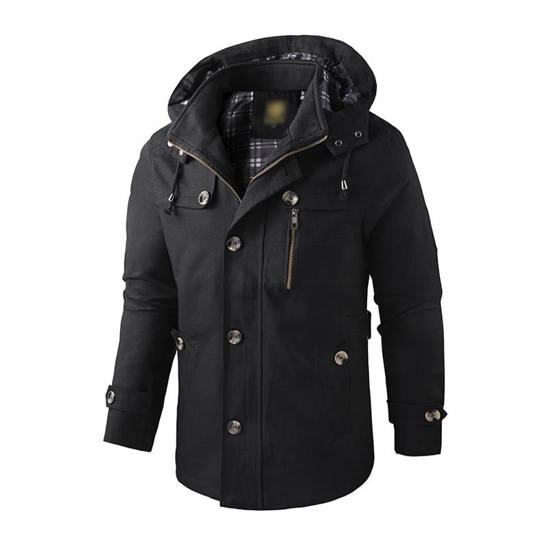 Damien - Urban Jacket with Hood and Buttons