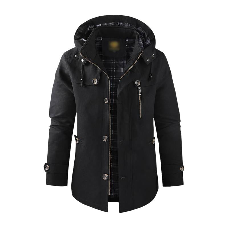 Damien - Urban Jacket with Hood and Buttons