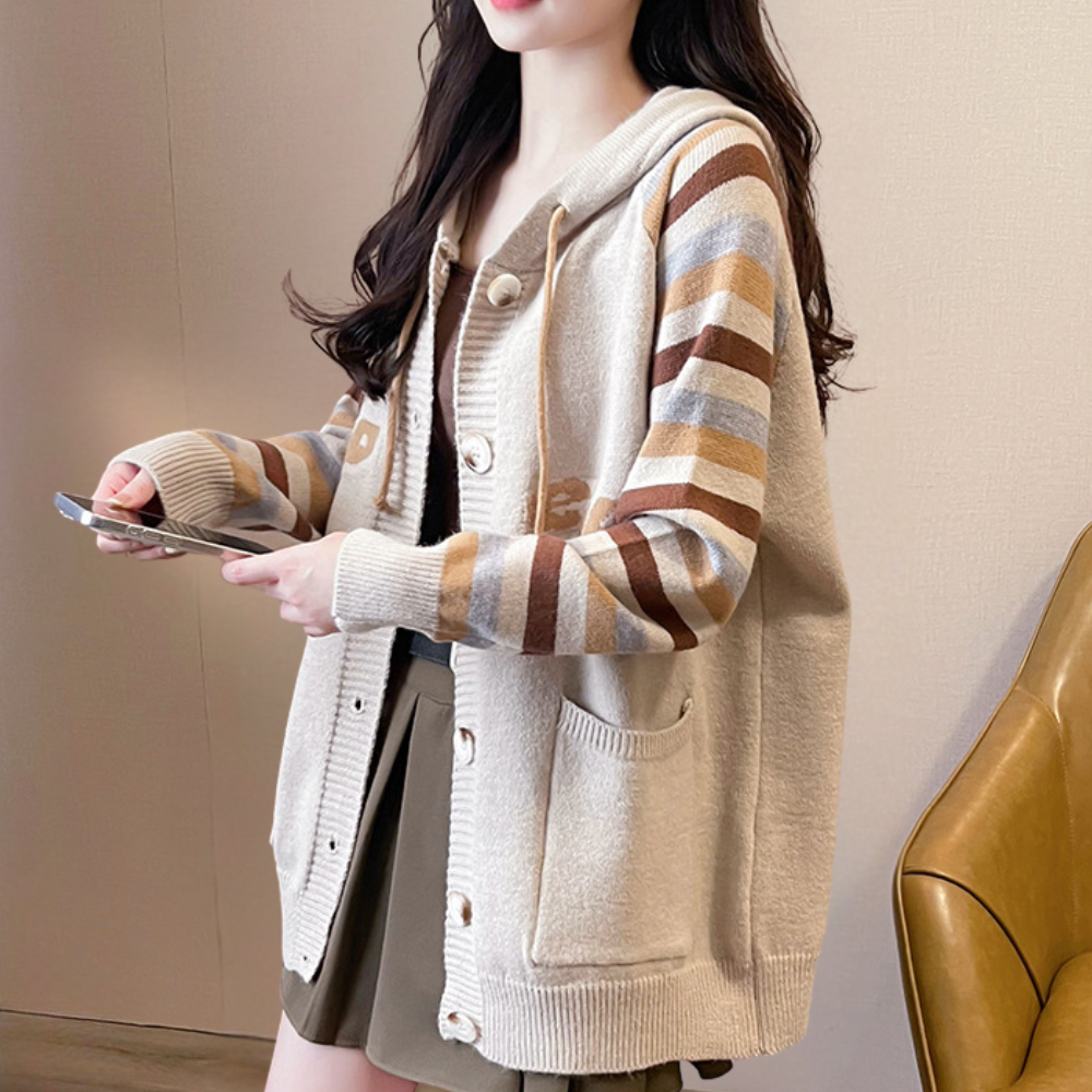 Isidora - Women's Practical Hooded Cardigan