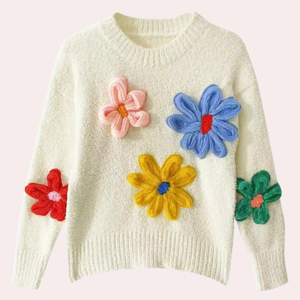 Brenda - Women's Multicoloured Floral Jumper