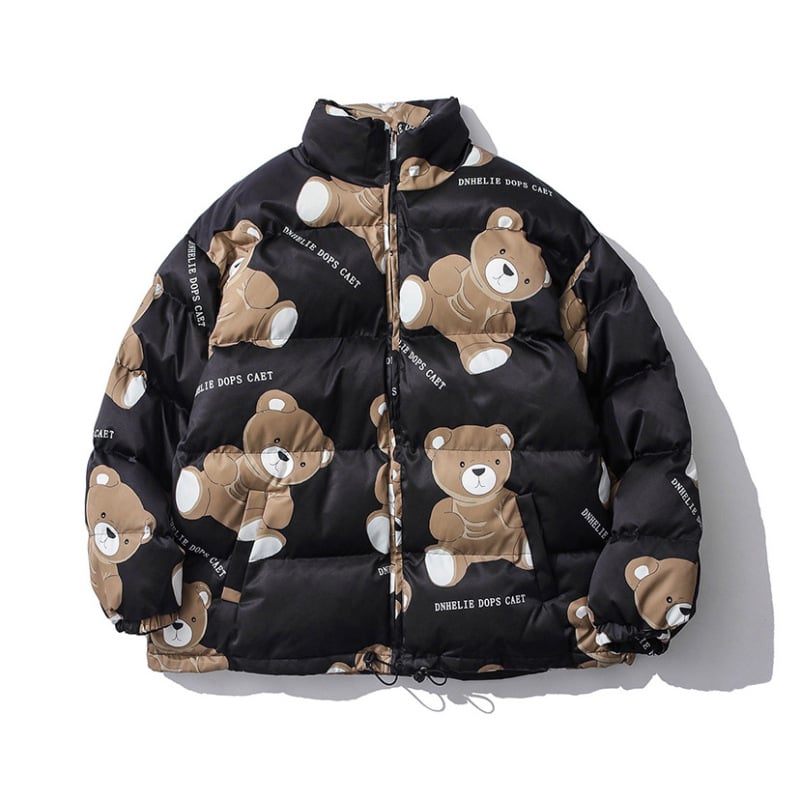 Mark - Men's Adorable Teddy Bear Quilted Cotton Jacket