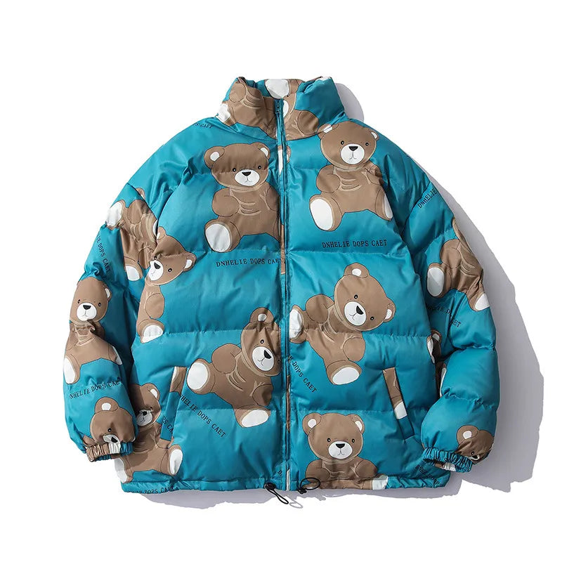 Mark - Men's Adorable Teddy Bear Quilted Cotton Jacket