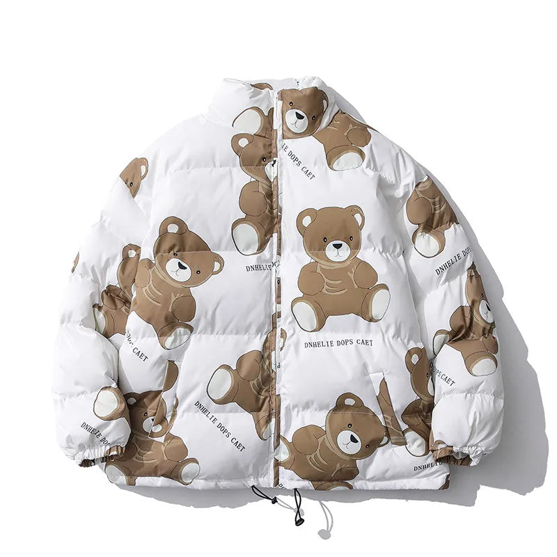 Mark - Men's Adorable Teddy Bear Quilted Cotton Jacket