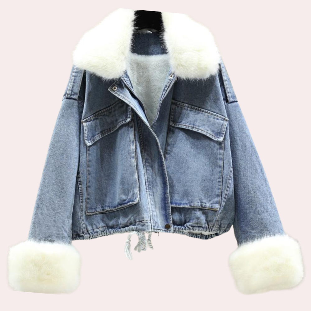 Angelica - Women's Modern Winter Denim Jacket