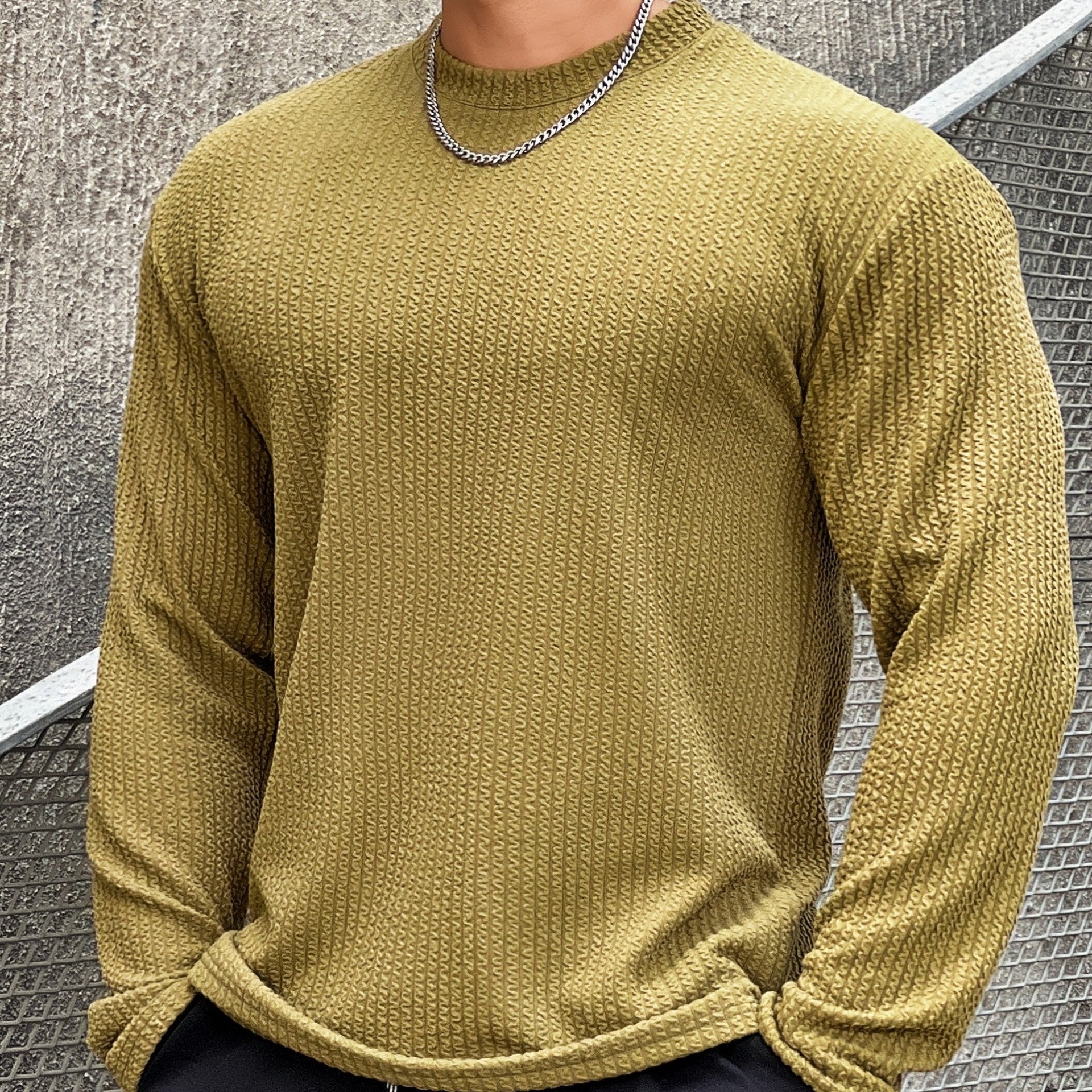 Dyron - Fashionable and Cute Men's Crew Neck Sweater