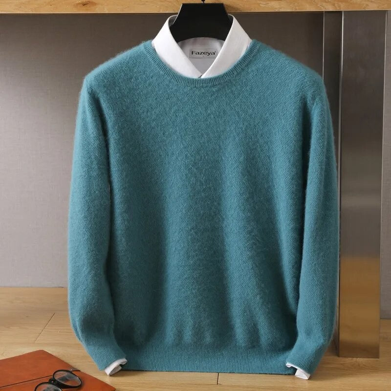 Women’s Round-Neck Sweater with Ribbed Hem