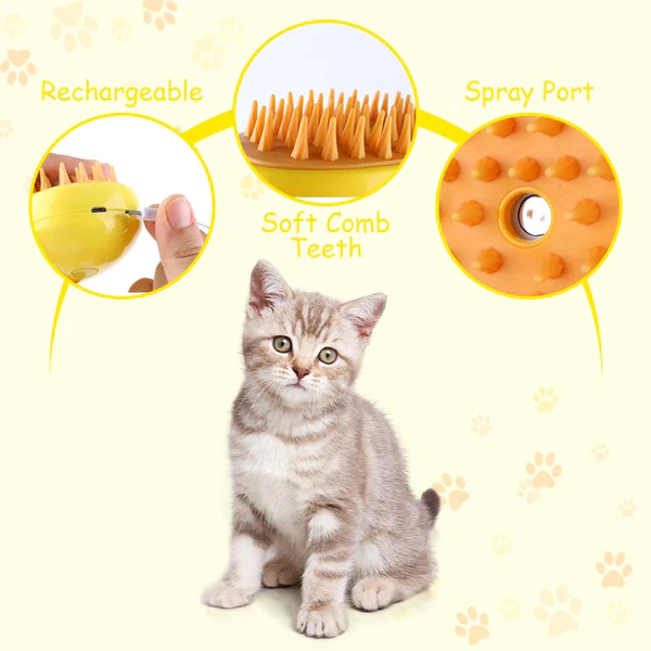 1+1 FREE | PurrfectGroom™ Multi-Purpose Pet Steam Brush