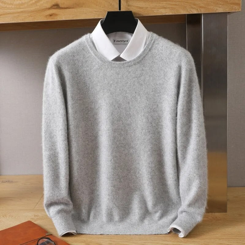 Women’s Round-Neck Sweater with Ribbed Hem